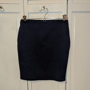 Forever 21 Navy Blue Fitted Stretch Skirt (M)
